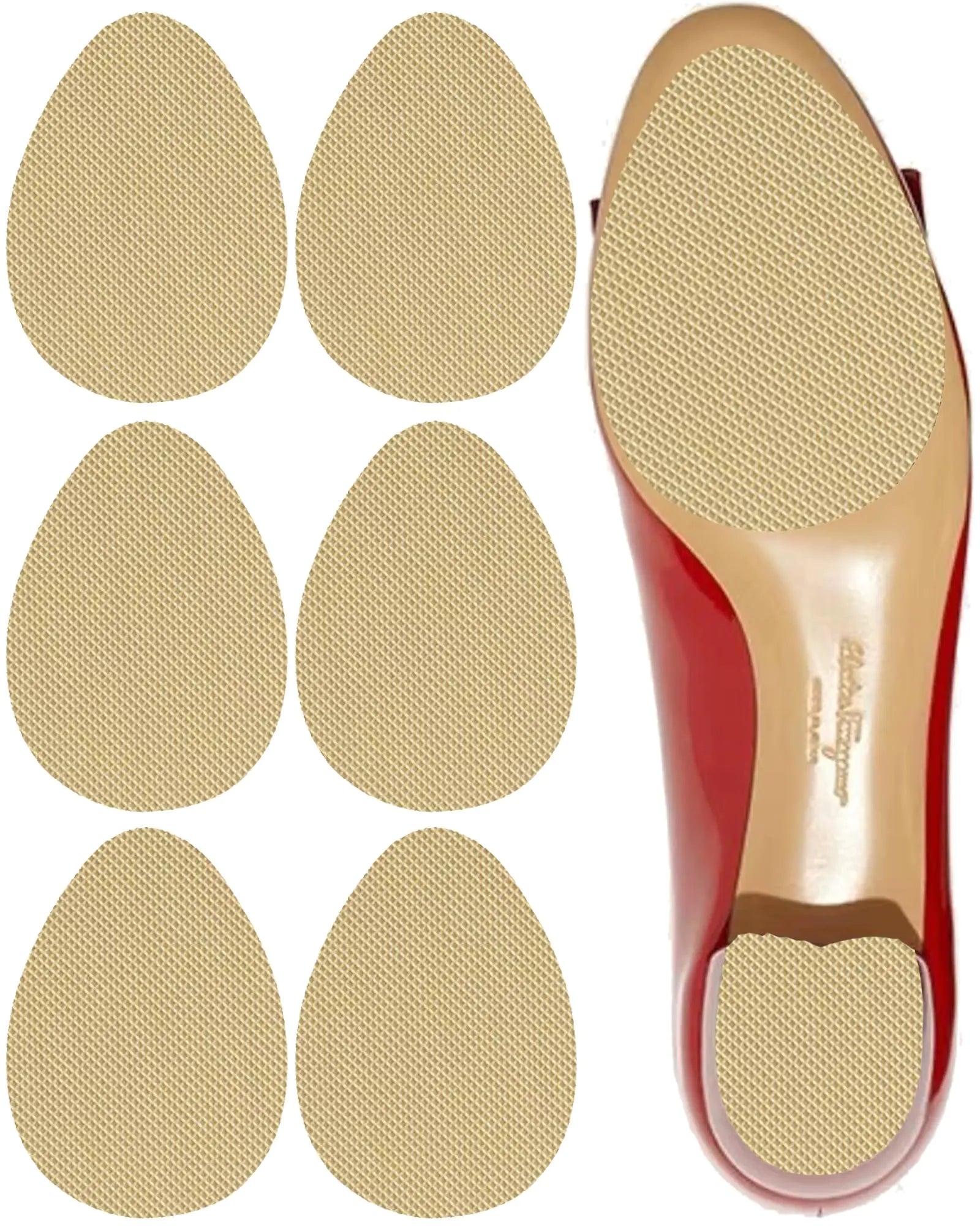 Protetores Antiderrapantes para Solas de Calçados com Almofadas Grip para Salto, Almofadas Não Deslizantes para Calçados Femininos, Protetores de Sola para Salto Alto, 3 Pares de Almofadas de Grip Antiderrapantes para Calçados (3.5"x2.5" Amarelo) // Shoe - Catch Cards