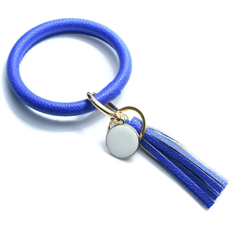 Pure Leather Tassel Pendant Bracelet - Catch Cards