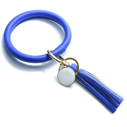 Pure Leather Tassel Pendant Bracelet - Catch Cards