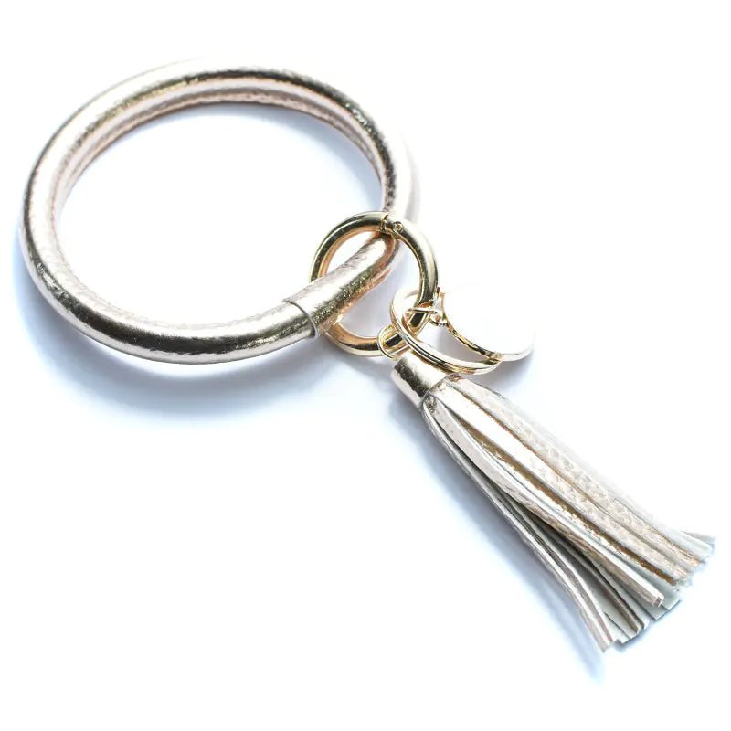 Pure Leather Tassel Pendant Bracelet - Catch Cards