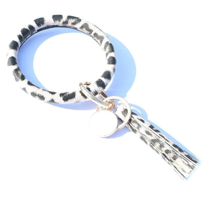 Pure Leather Tassel Pendant Bracelet - Catch Cards