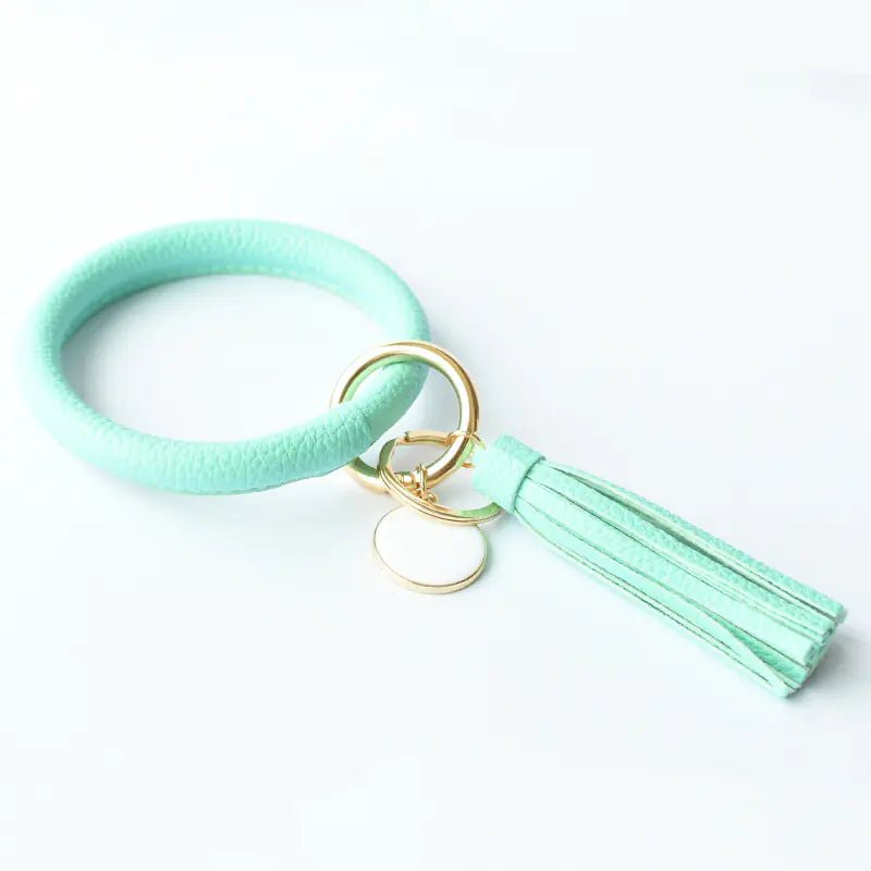 Pure Leather Tassel Pendant Bracelet - Catch Cards