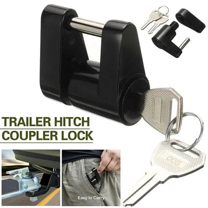 Trailer Hitch Coupler Lock Dia 1/4" Span 3/4" For Tow Boat RV Truck Car + 2 Keys WEM Support (www.WEM.support)
