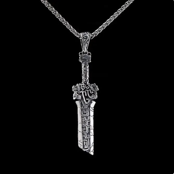 Male Vintage Fashion Thai Silver Pendant Necklace HejK.com