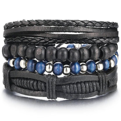 Multilayer Leather Bracelet WEM Support (www.WEM.support)