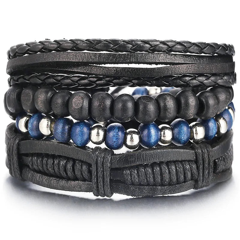 Multilayer Leather Bracelet WEM Support (www.WEM.support)