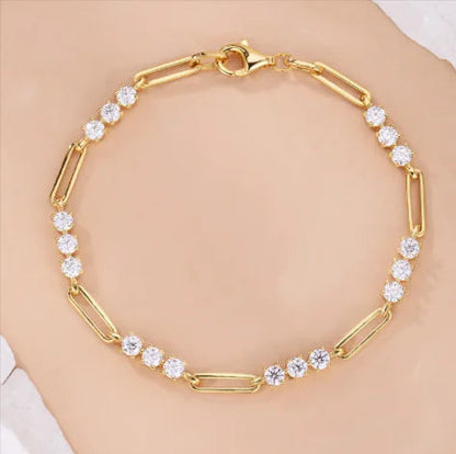 S925 Gold-Plated Clip Bracelet WEM Support (www.WEM.support)