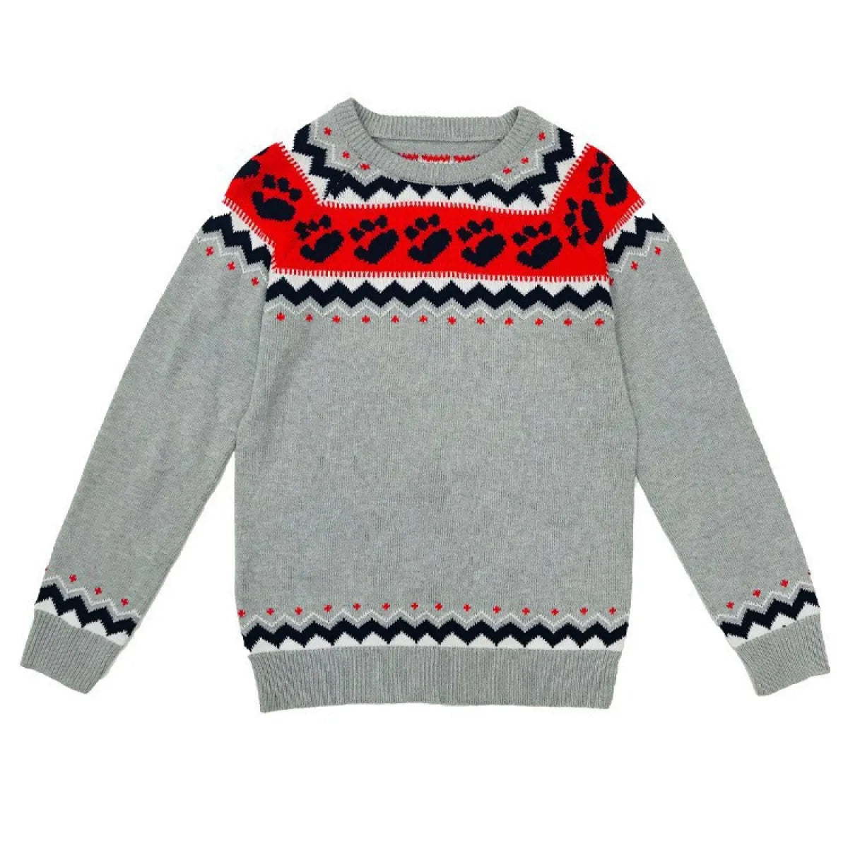 Women's Multicolor Round Neck Loose Knit Sweater WEM Support (www.WEM.support)