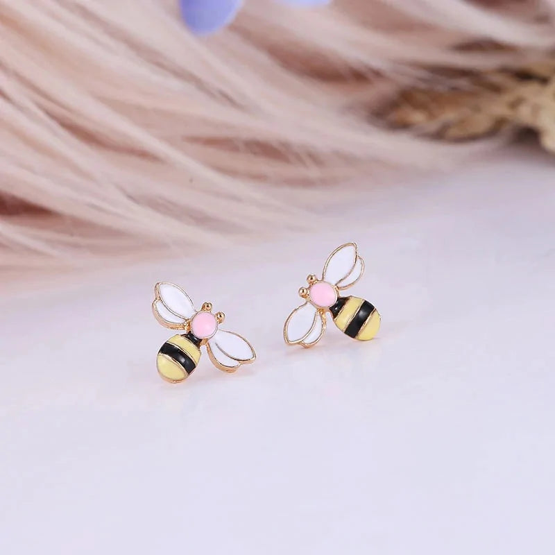 Enamel Bee Earring WEM Support (www.WEM.support)