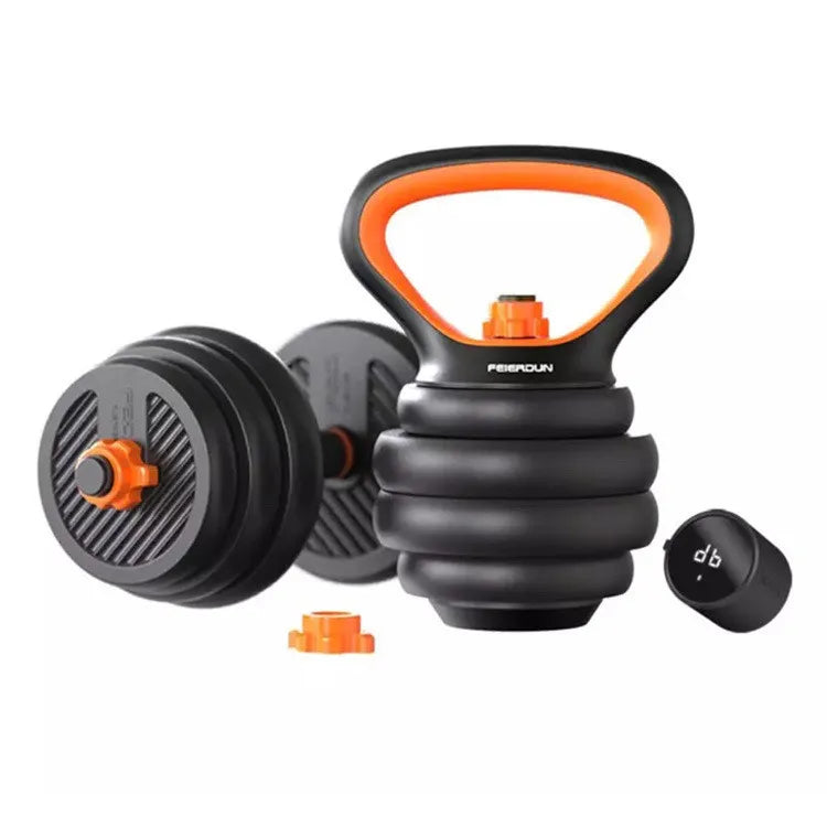 Men's Fitness Equipment Rubberized Dumbbell Household Kettlebell Removable Barbell WEM Support (www.WEM.support)