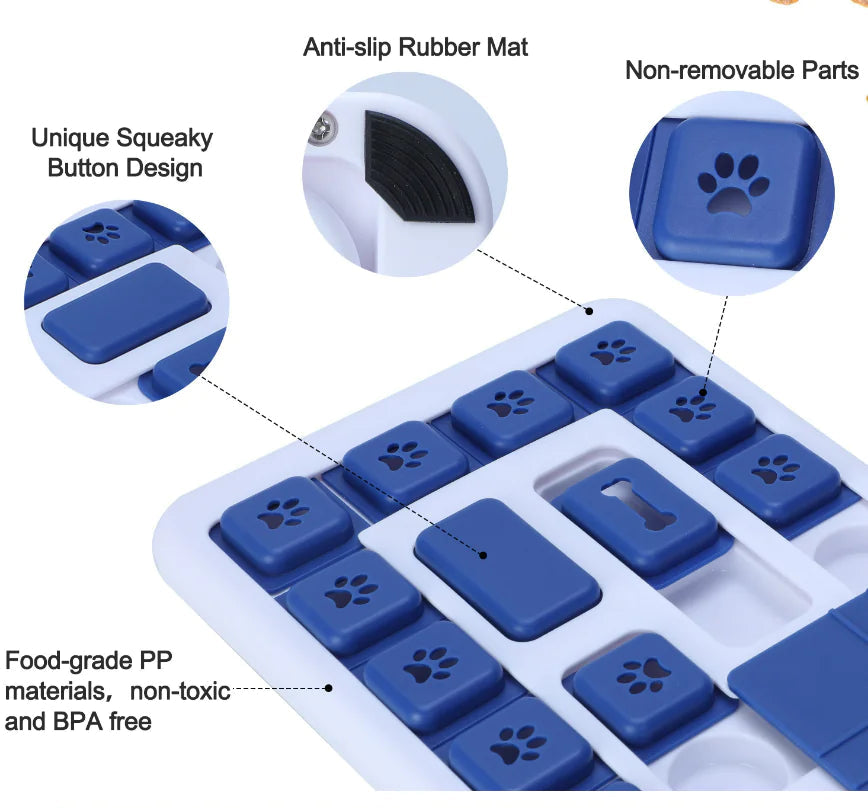 Interactive Slow Feeder Puzzle Toy for Dogs WEM Support (www.WEM.support)