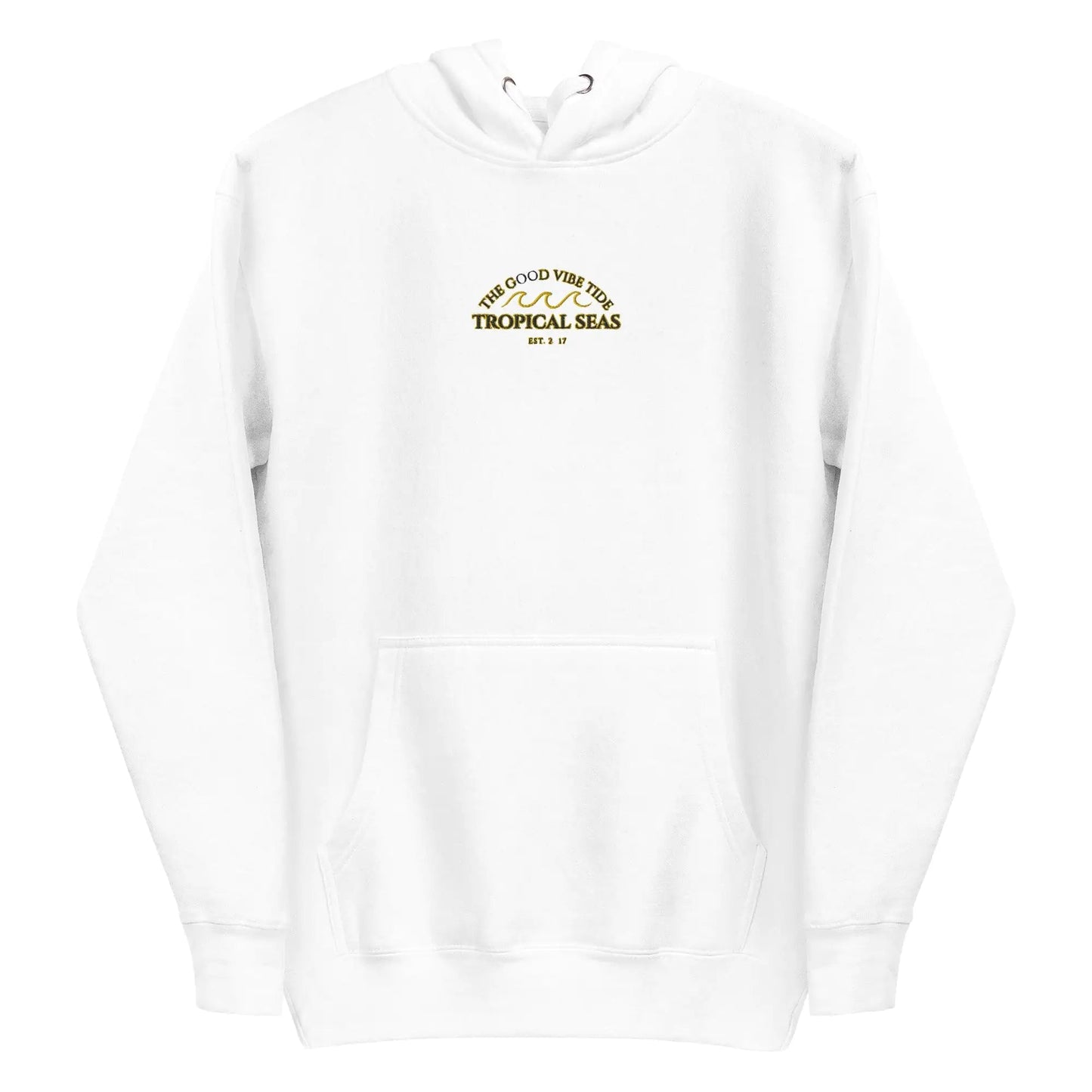 Tropical Seas Center Waves Hoodie WEM Support (www.WEM.support)