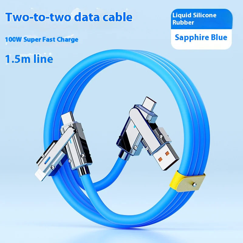 4-in-1 Fast Charging Data Cable WEM Support (www.WEM.support)