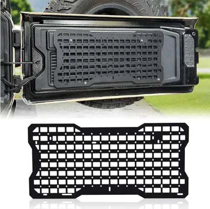 Tailgate Tactical Panel For Wrangler Tailgate Tool Kit Organizer Racks Compatible With  Wrangler 2007-2022 JK JKU  2018-2022 JL JLU WEM Support (www.WEM.support)