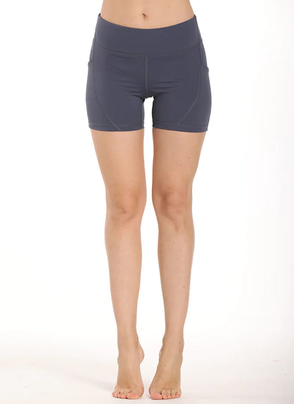 High Waist Tight Sports Shorts Women's Fitness Net Red Yoga Pants HejK.com