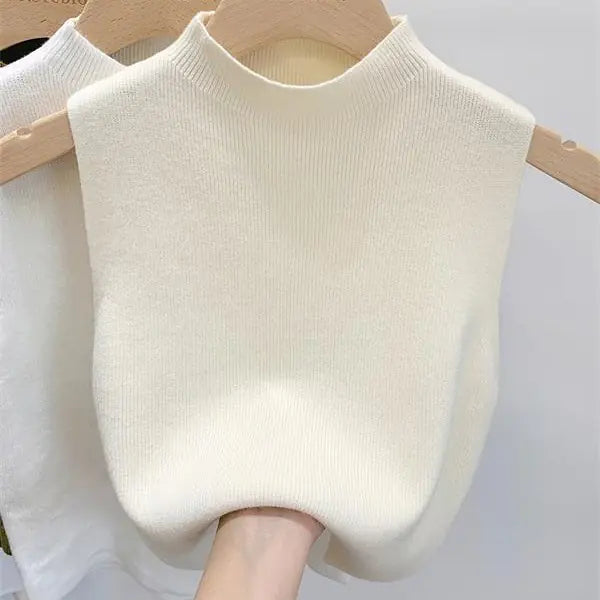 Women's small camisole vest with sweater underneath WEM Support (www.WEM.support)