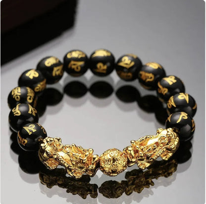 Vietnam Sand Gold Obsidian Bracelet for Men and Women WEM Support (www.WEM.support)