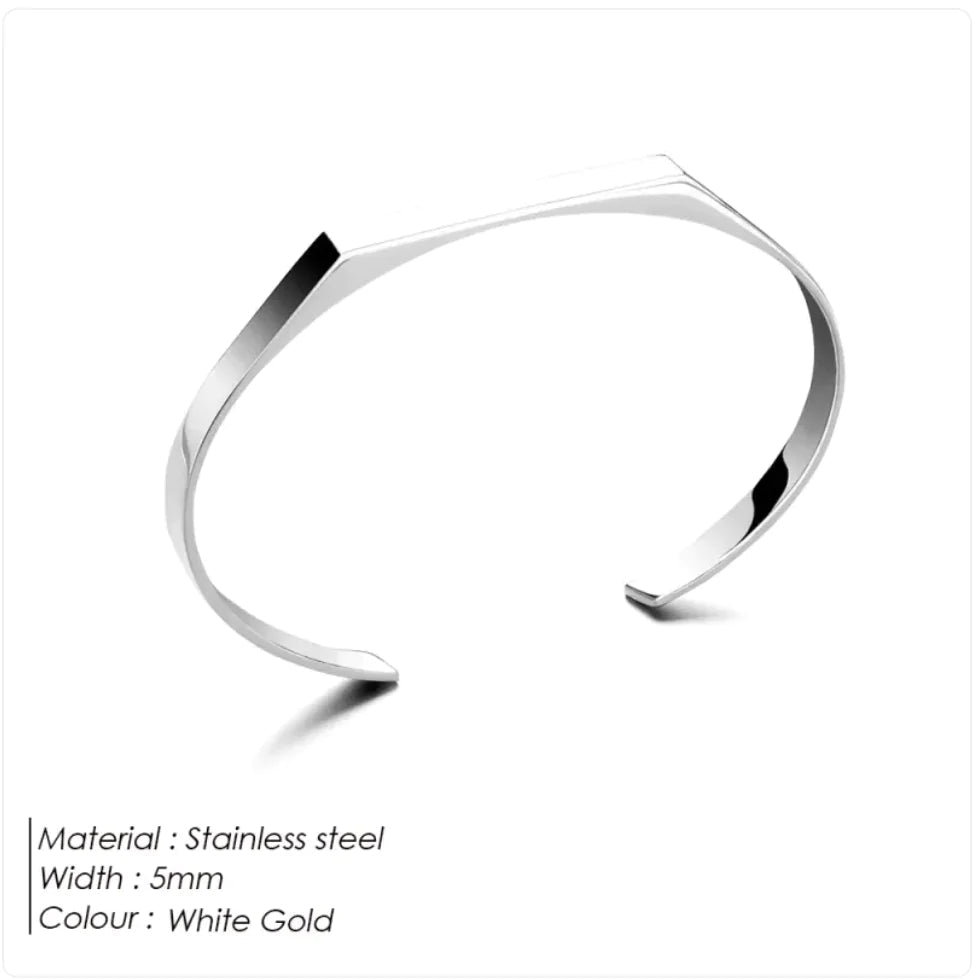 Men's Minimalist Geometric Stainless Steel Bracelet WEM Support (www.WEM.support)