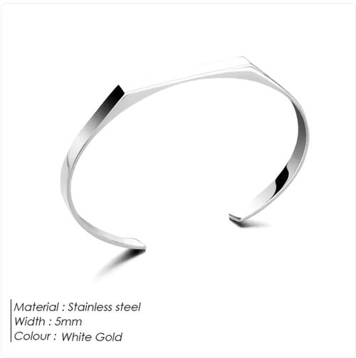 Men's Minimalist Geometric Stainless Steel Bracelet WEM Support (www.WEM.support)