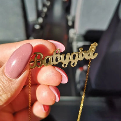 Babygirl Script Choker Necklace WEM Support (www.WEM.support)