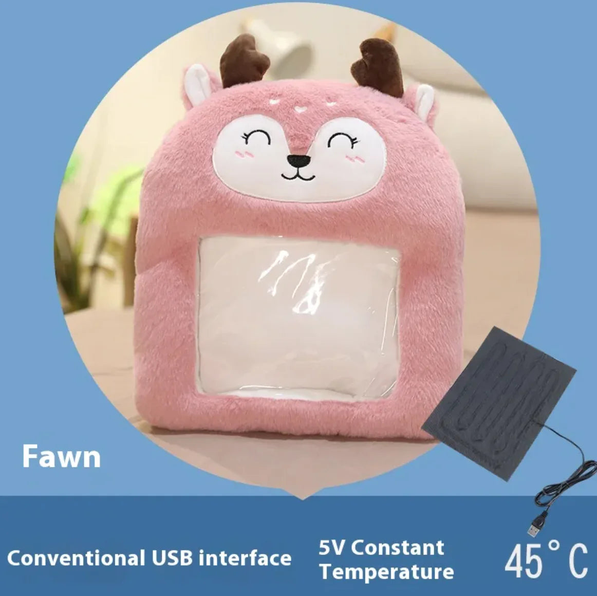 Electric Rabbit Fur Foot Warmer WEM Support (www.WEM.support)