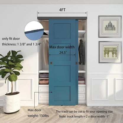 Sturdy Aluminum Bypass Closet Door Tracks WEM Support (www.WEM.support)
