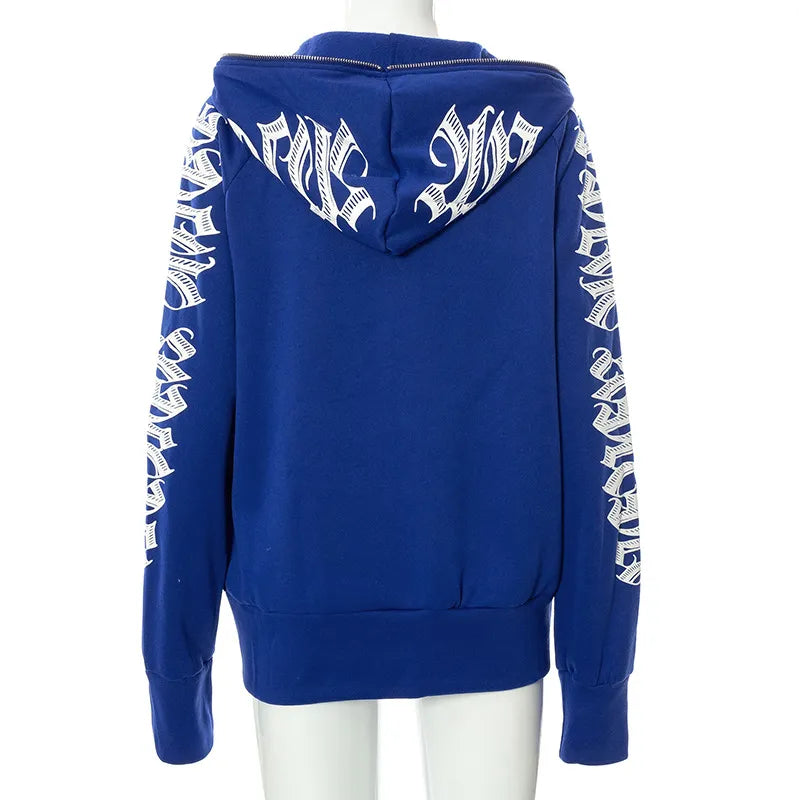 Letter Print Hoodie Sweatshirt