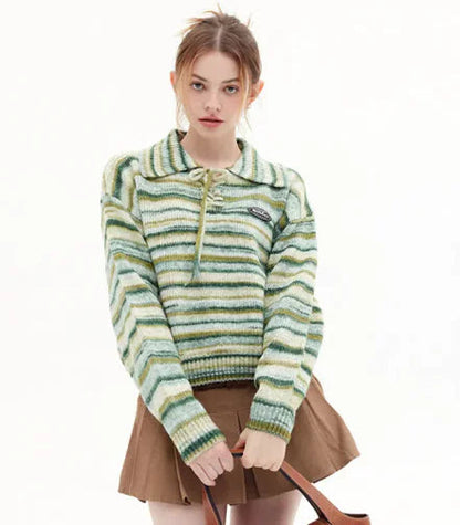 Ombre Lace-Up Sweater HejK.com Marketplace LLC