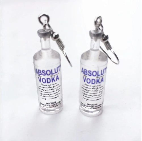 Absolut Vodka Bottle Earrings WEM Support (www.WEM.support)