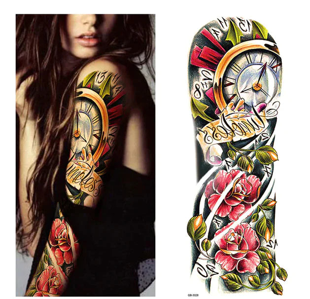 5Pcs Large Temporary Body Art Arm Tattoo Sticker Sleeve Man Women Waterproof USA WEM Support (www.WEM.support)