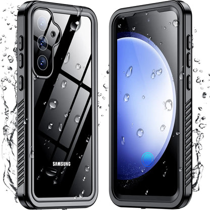 Temdan Crystal Clear Designed for Samsung Galaxy S23 Case,[Anti-Yellowing][Military Grade Drop-Proof] Slim Fit Soft TPU + PC Shockproof Case-Clear