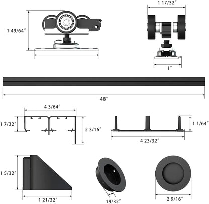 Sturdy Aluminum Bypass Closet Door Tracks WEM Support (www.WEM.support)