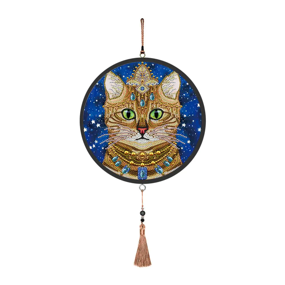 Butterfly Diamond Painting Pendant with Tassel Design