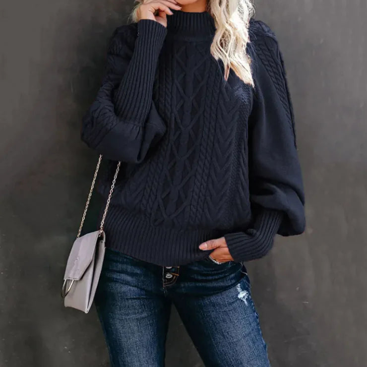 Women's New Style Medium Neck Sweater WEM Support (www.WEM.support)