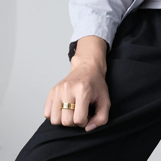 Titanium Steel Matte Brushed Ring Ring Men's And Women's Bracelets WEM Support (www.WEM.support)