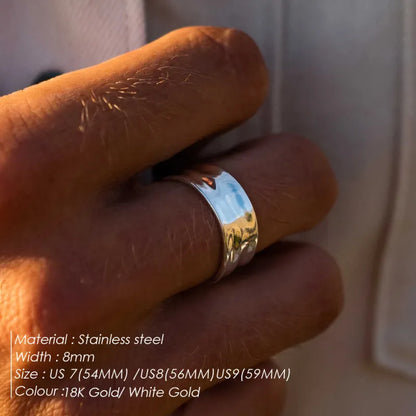 Irregular Concave-convex Special-interest Design Hollowed Smooth Opening Ring