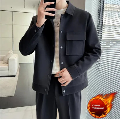 Premium Short Woolen Overcoat