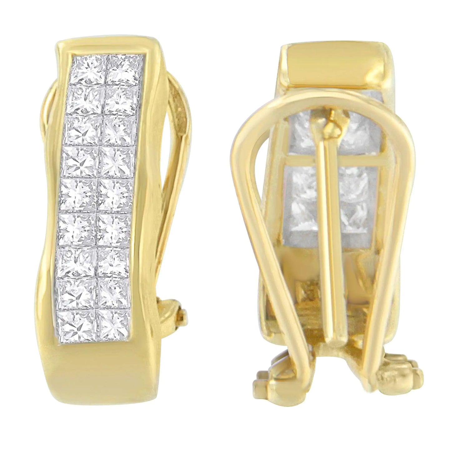 14K Yellow Gold 1 cttw Diamond Stud Earrings (G-H, VS1-VS2) WEM Support (www.WEM.support)