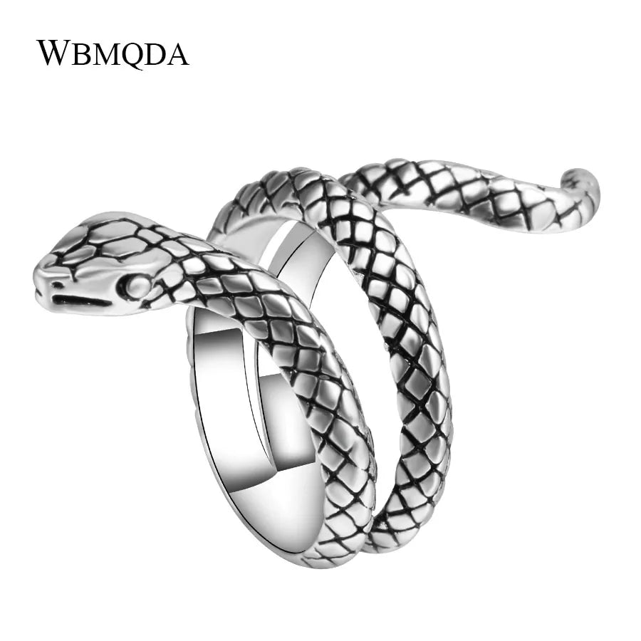 Snake Biker Signet Antique Ring WEM Support (www.WEM.support)