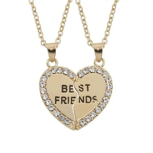Star Moon Best Friend Pendant Necklace Set WEM Support (www.WEM.support)