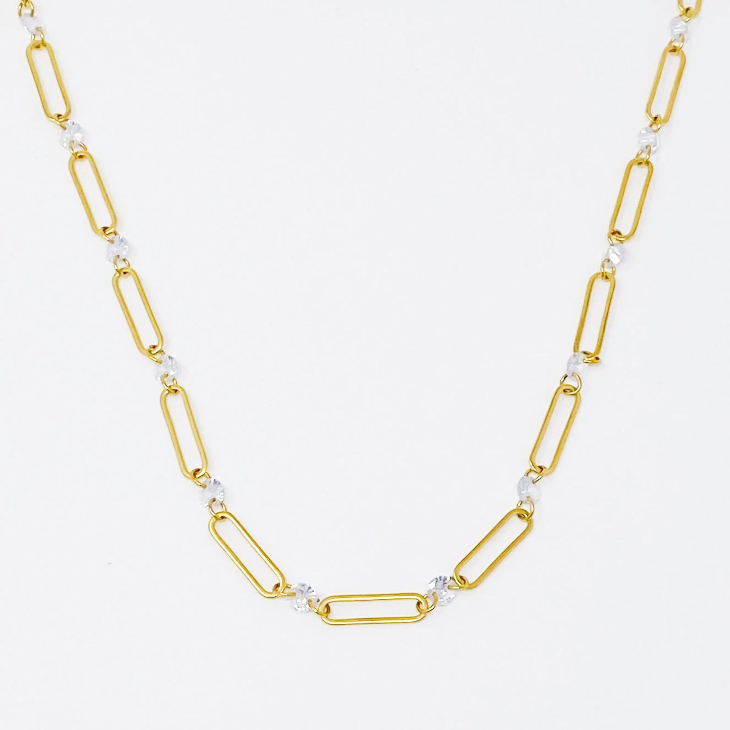 Crystal Linked Chain Necklace WEM Support (www.WEM.support)