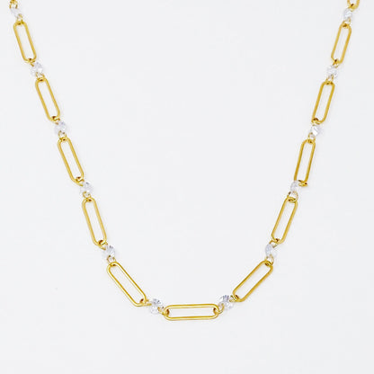 Crystal Linked Chain Necklace WEM Support (www.WEM.support)