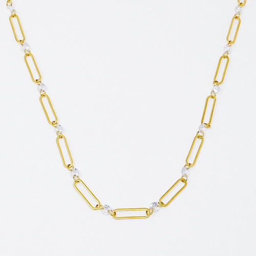 Crystal Linked Chain Necklace WEM Support (www.WEM.support)