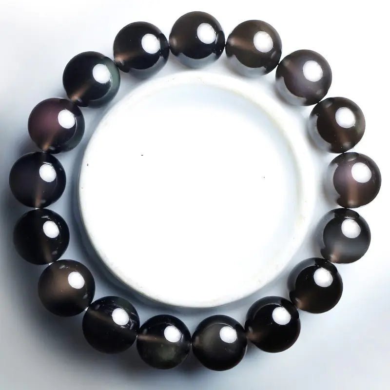 Rainbow Eye Obsidian PI Xiu Couples Bracelet - Catch Cards