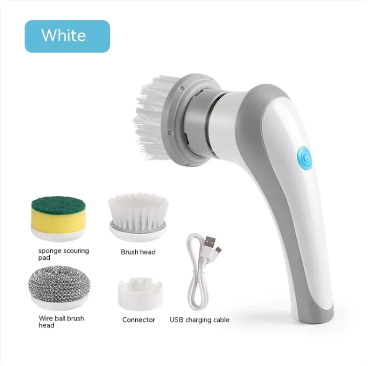 Electric Cleaning Brush 4 In 1 Spinning Scrubber Handheld Electric Cordless Cleaning Brush Portable HejK.com Marketplace LLC