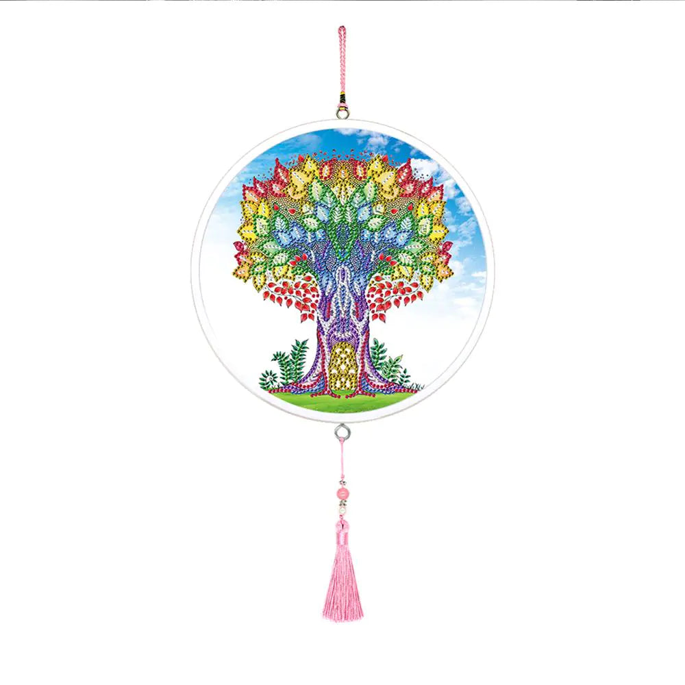 Butterfly Diamond Painting Pendant with Tassel Design