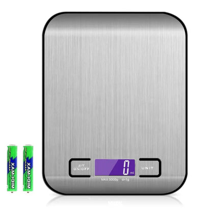 Rechargeable Stainless Steel Kitchen Scale - Catch Cards