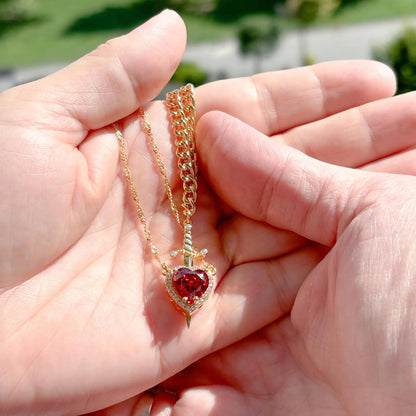 Red Heart Necklace - Catch Cards