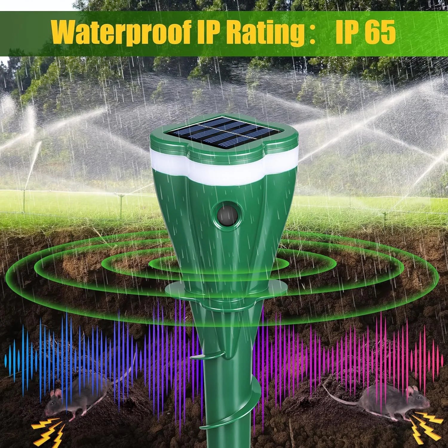 Repelente Solar para Roedores e Cobras para Áreas Externas - Catch Cards