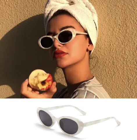 Retro Oval Sunglasses - Catch Cards